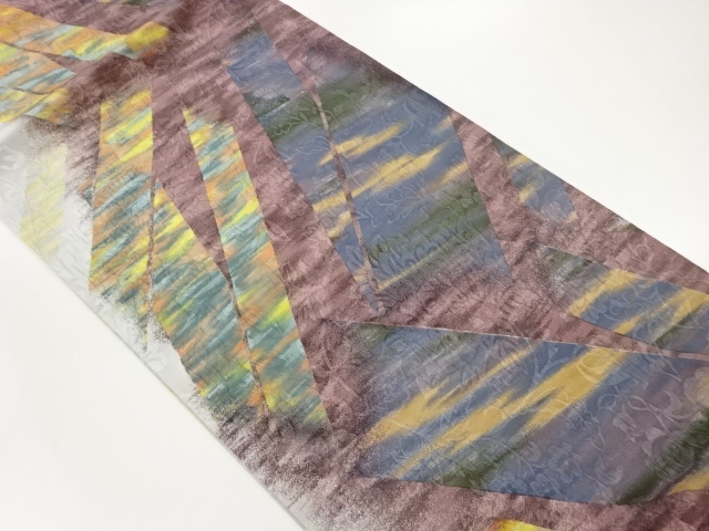 JAPANESE FUKURO OBI / WOVEN FLOWER ARABESQUE